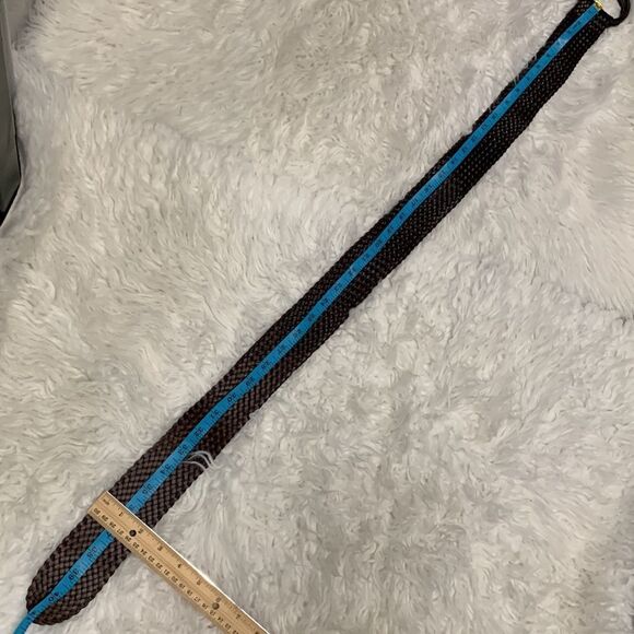 🟢3 for $20 ——-WOVEN leather adjustable wide belt 2 ring unbranded women’s - Picture 9 of 12